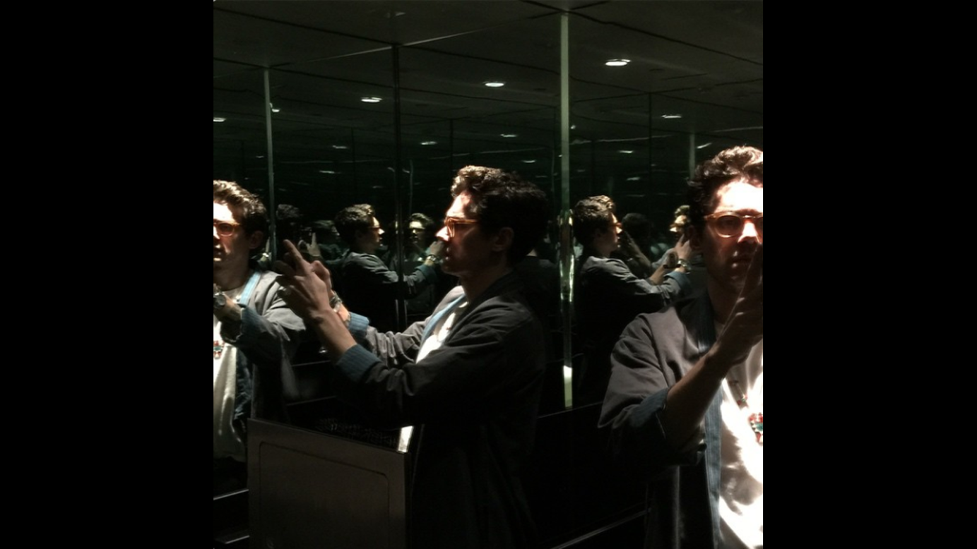 John Mayer's reflection is seen everywhere in this selfie that the musician <a href="https://instagram.com/p/0egzXvOEcQ/?taken-by=johnmayer" target="_blank" target="_blank">posted to Instagram</a> on Saturday, March 21. "Standoff," he wrote.
