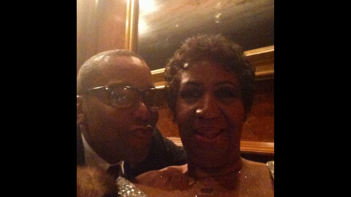 Film director Lee Daniels <a href="https://instagram.com/p/0jYITKOJJX/?taken-by=theoriginalbigdaddy" target="_blank" target="_blank">takes a selfie with the "Queen of Soul,"</a> Aretha Franklin, on Sunday, March 22. "YES GOD! HAPPY BIRTHDAY MS.FRANKLIN!!!" wrote Daniels, who added the hashtag #longlivethequeen.