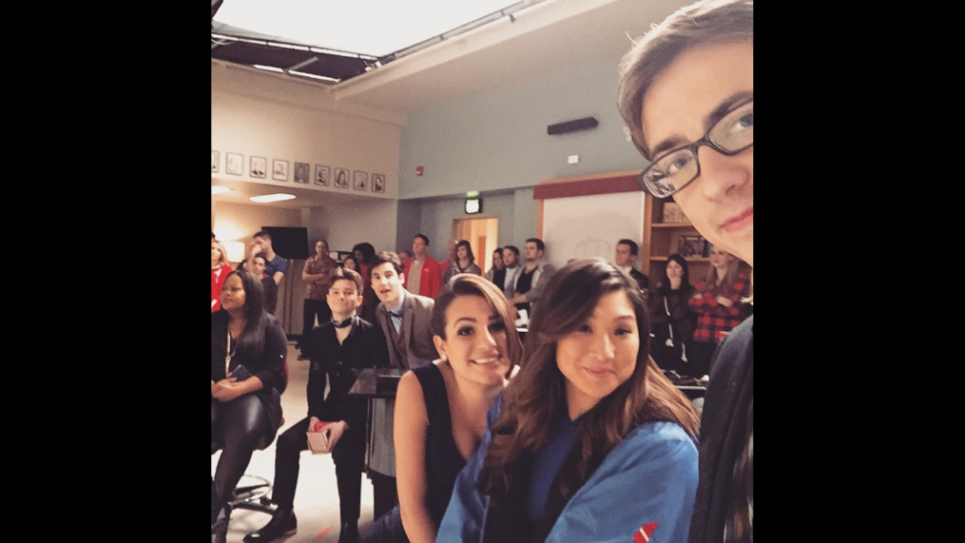  "Last rehearsal for our last scene," <a href="https://instagram.com/p/0czgj7SJ7y/?taken-by=kevinmchale" target="_blank" target="_blank">actor Kevin McHale said</a> during what he called the "#LastNightOfGlee" on Friday, March 20.
