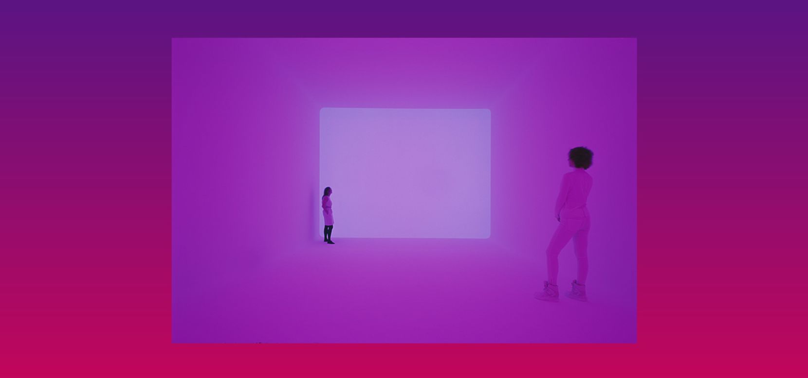 "James Turrell: A Retrospective" explores the American artist's work over almost 50 years, bringing together projection pieces, built spaces, holograms, drawings, prints and photographs. According to the National Gallery of Australia, Turrell encouraged the gallery to allow visitors to experience his works while  naked. 