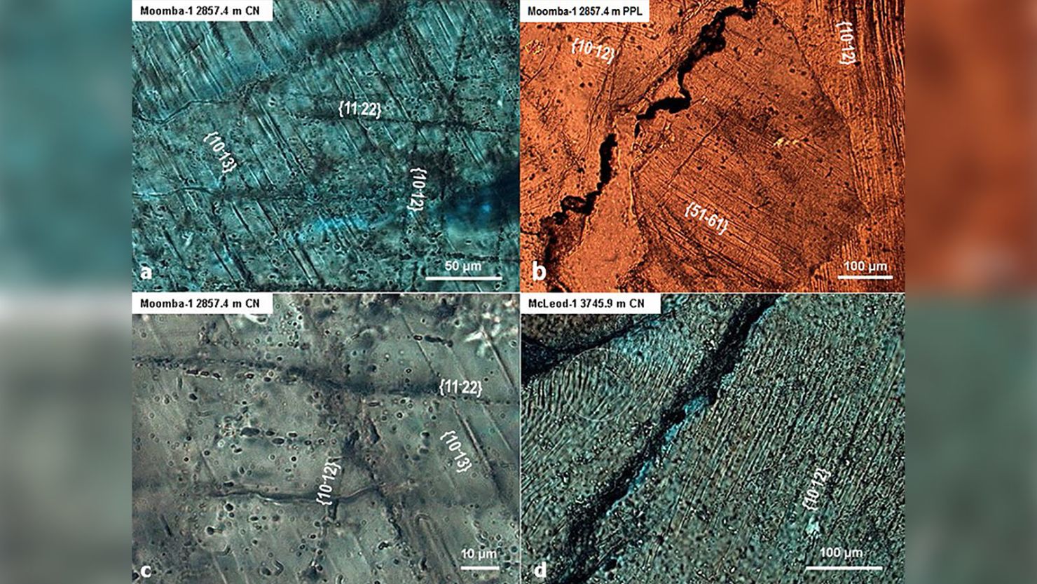 Imaging taken from rock along the border of South Australia and the Northern Territory shows evidence of a massive impact.