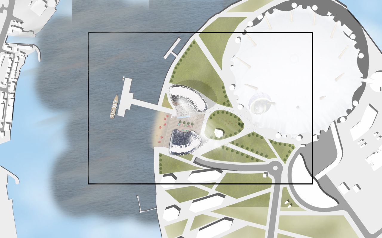NBBJ's concept was designed for the Greenwich Peninsula in London.