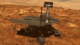 The Mars Opportunity rover (computer visualization).