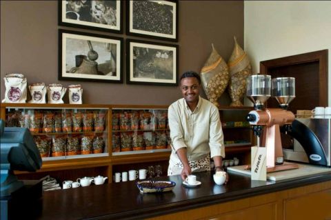 In recent times, however, a whole host of modern coffee shops have sprung in cities, such as TO.MO.CA in Addis Ababa, seen here. The cafe first opened in the 1950s, and has been in the same family for three generations.