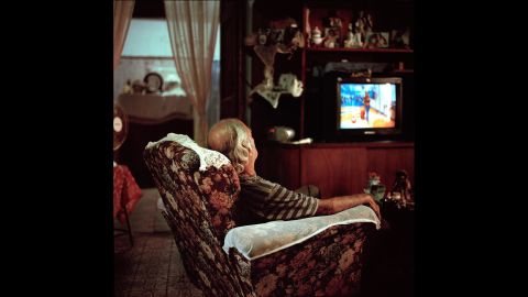 A man sleeps in his house in Havana.