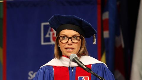 Journalist Katie Couric, shown at an earlier event, spoke to graduates of the University of Wisconsin in Madison on May 16.