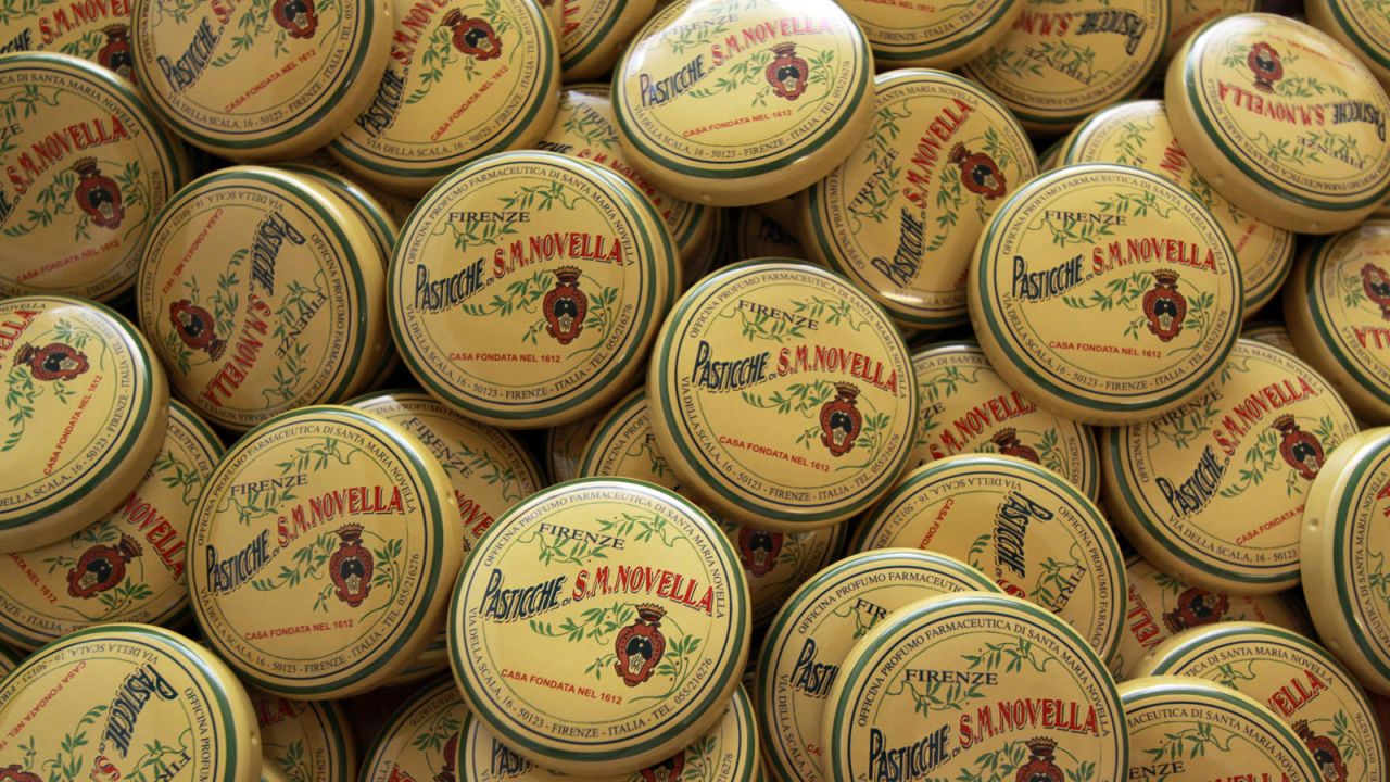 Tiny tins of pastilles are among the range of traditional remedies available in the apothecary. 