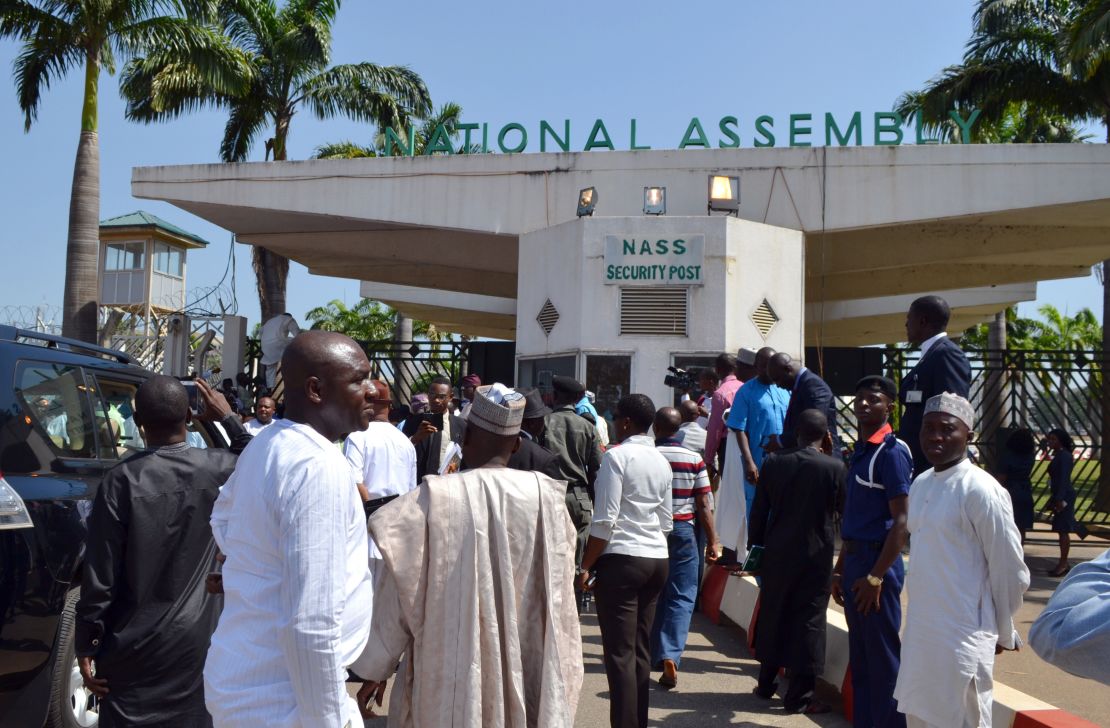Entrance to the National Assembly, home to Nigeria's parliament (file photo).