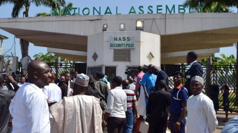 Entrance to the National Assembly, home to Nigeria's parliament (file photo).