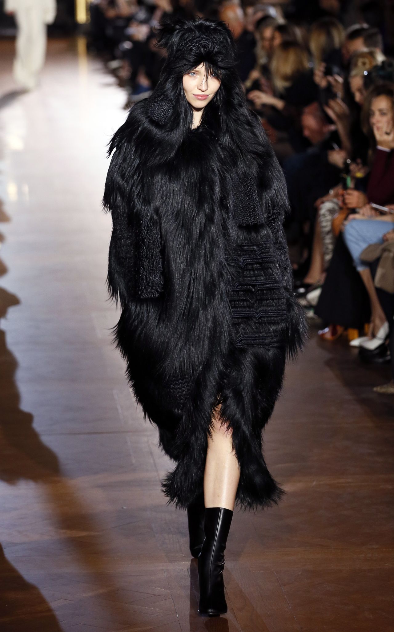 A faux fur coat from Stella McCartney's Autumn/Winter 2015 collection. 