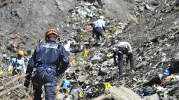SEYNE, FRANCE - MARCH 26:  In this handout image provided by French Interior Ministry, the Rescue workers and gendarmerie continue their search operation near the site of the Germanwings plane crash near the French Alps on March 26, 2015 in La Seyne les Alpes, France. Germanwings flight 4U9525 from Barcelona to Duesseldorf  has crashed in Southern French Alps. All 150 passengers and crew are thought to have died. (Photo by Francis Pellier MI DICOM/Ministere de l'Interieur/Getty Images)