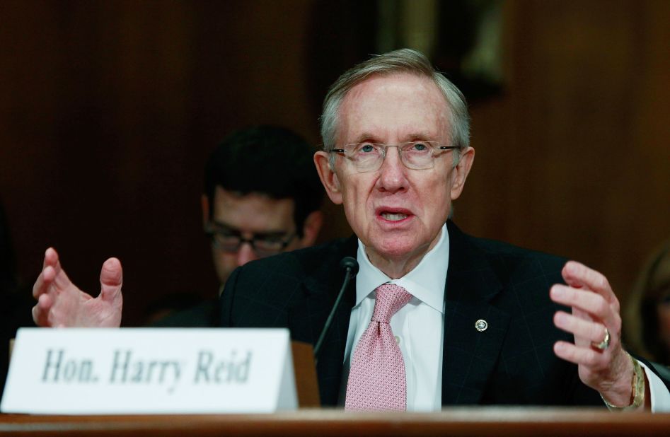 Reid testifies during a Senate Judiciary Committee hearing on Capitol Hill on October 14, 2009 in Washington, D.C.