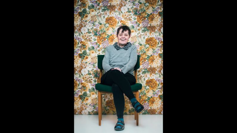 Bjork, age 55. "We don't often see older people with Down syndrome, and individuals with Down syndrome are often portrayed as being the same," photographer Sigga Ella said. "My goal was to show diverse personalities in a broad age range, to show that although they share the syndrome, they are all unique."