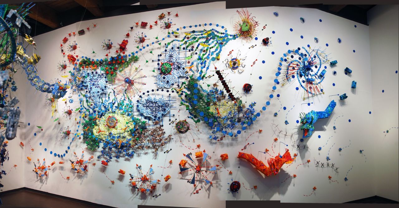 Sculptor <a href="http://nathaliemiebach.com/" target="_blank" target="_blank">Nathalie Miebach</a> translates scientific data from the realms of astronomy, ecology and meteorology into woven sculpture. This one shows the meteorological and oceanic interactions along the Gulf of Maine