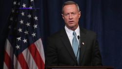 Then-Maryland Gov. Martin O'Malley addresses a conference commemorating the 10th anniversary of the Center for American Progress in the Astor Ballroom of the St. Regis Hotel October 24, 2013 in Washington, D.C.