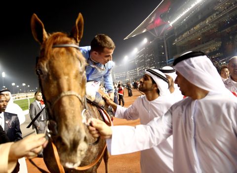 Buick was congratulated after the race by Dubai's Crown Prince, who owns Prince Bishop.