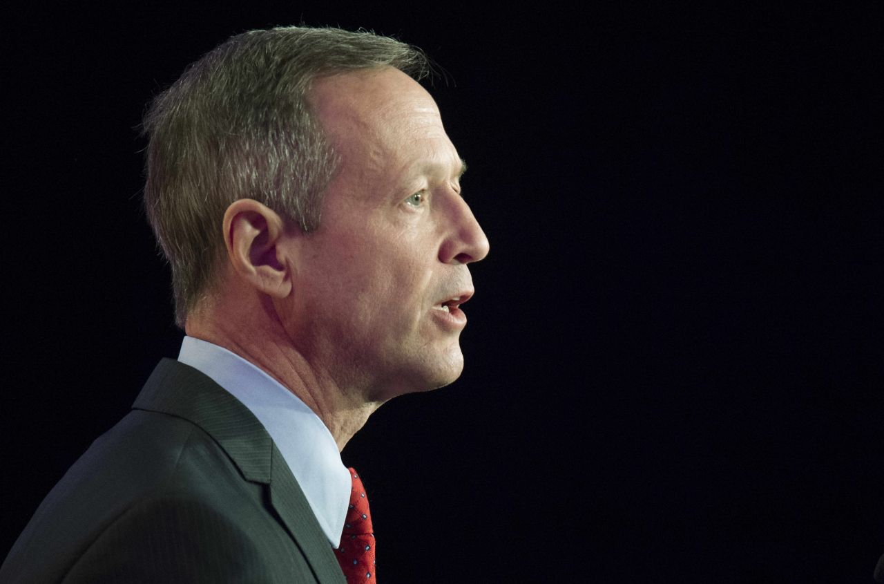 Former Democratic Maryland Governor Martin O'Malley addresses the 2015 International Association of Fire Fighters on March 10.