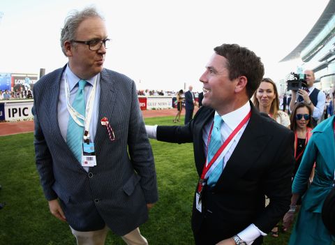 Brown Panther is owned by former England, Liverpool, Real Madrid and Manchester United striker Micheal Owen, one of the many celebrities at the race.