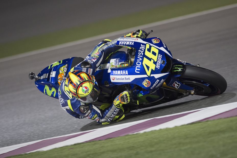 Rossi took an early lead in the championship by winning the opener under the lights in Qatar.