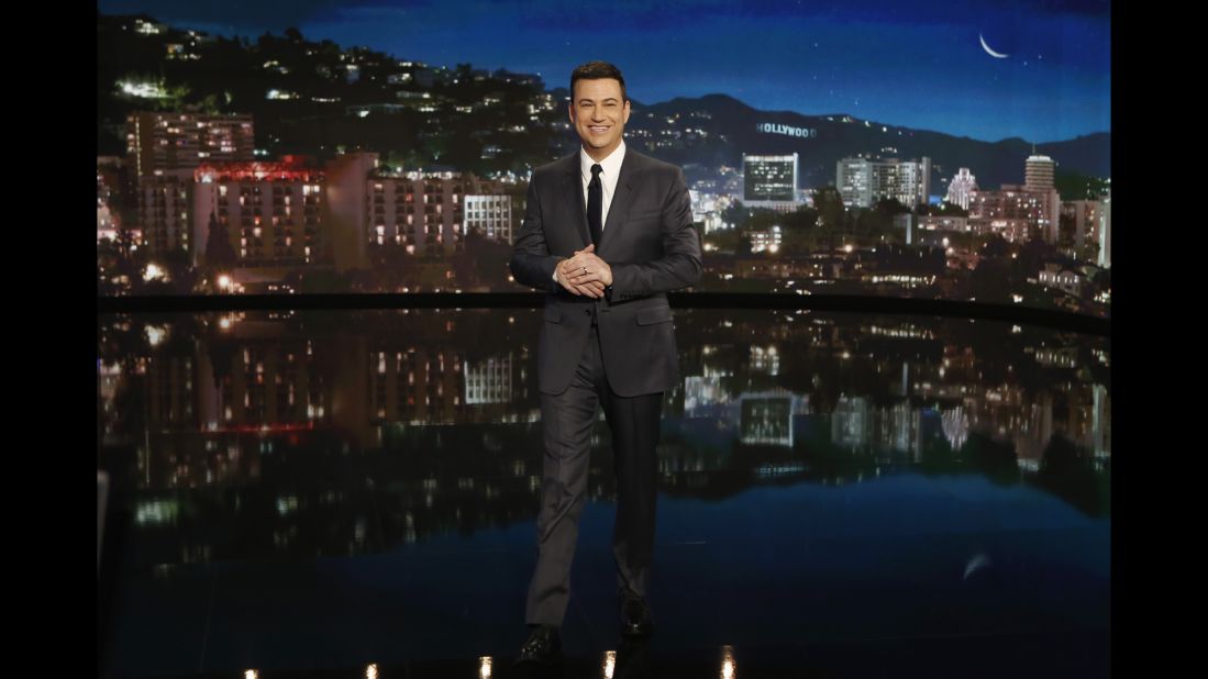 Jimmy Kimmel oversees ABC's late-night show, "Jimmy Kimmel Live," which has gained popularity for such bits as "Mean Tweets" and his alleged triangle with Matt Damon and Ben Affleck. 