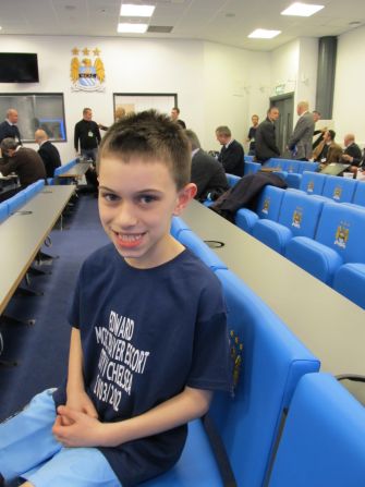 Edward has worn ear defenders to help him deal with the loud noises at football matches. He has at times been overcome by the sensory overload.