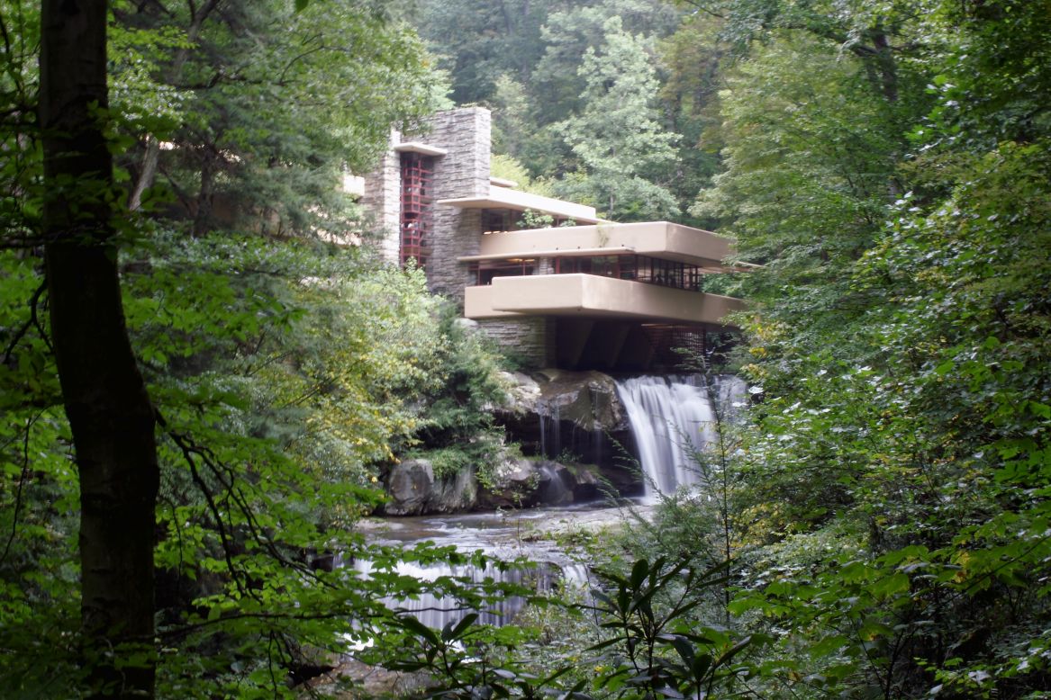 <a href="http://www.fallingwater.org/" target="_blank" target="_blank">Fallingwater</a> is perhaps American architect Frank Lloyd Wright's best known building. It hovers poetically on top of a waterfall. The structure was so shocking when it was built in the 1930s that it landed on the cover of Time magazine.