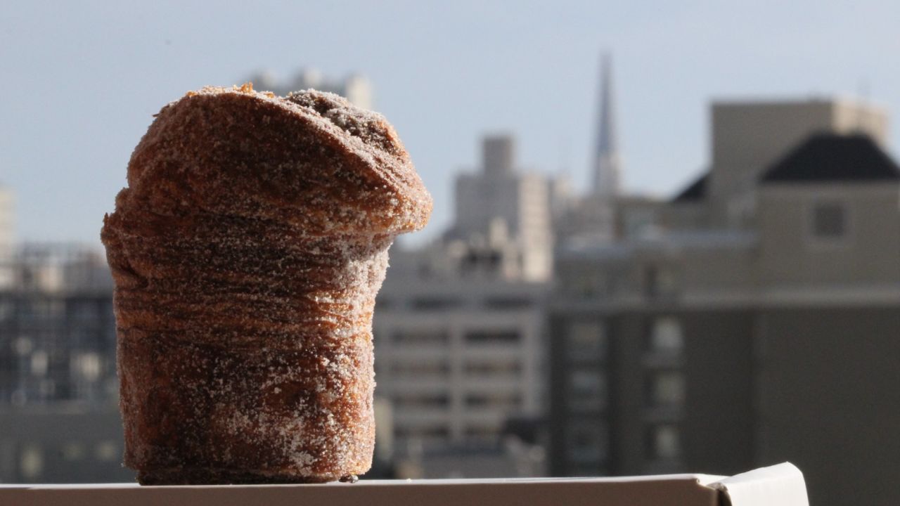 San Francisco icons: Cruffin and Transamerica Pyramid Center.