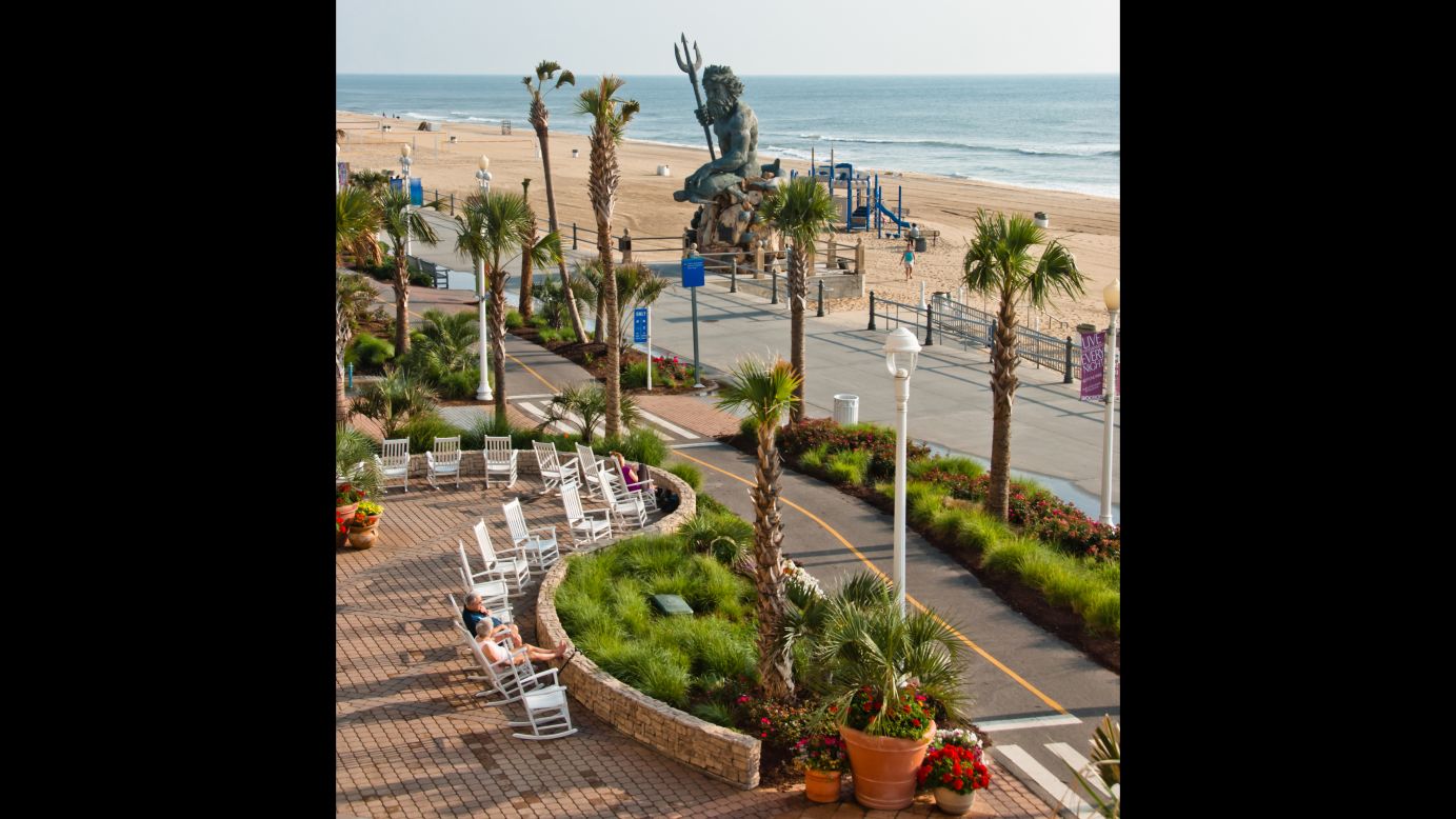 <strong>Virginia Beach, Virginia</strong>. Enjoy live music at Neptune Park in the summertime, and make sure to take a photo in front of the bronze statue of King Neptune.<br />