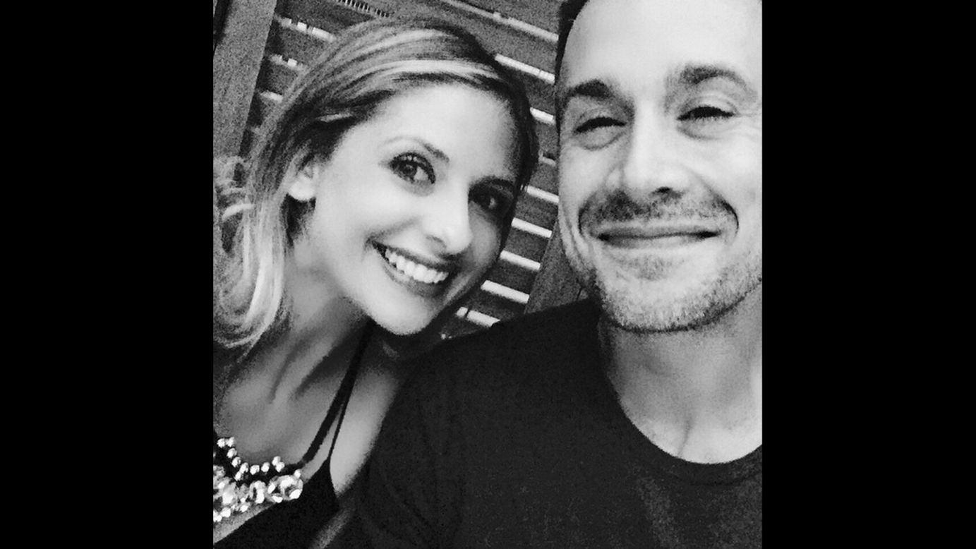 Actress Sarah Michelle Gellar posted this selfie of her and her husband, actor Freddie Prinze Jr., on Tuesday, March 24. "Sometimes even parents need a #DateNight Up past ten pm," <a href="https://instagram.com/p/0mR72RMYwe/?taken-by=sarahmgellar" target="_blank" target="_blank">Gellar wrote on Instagram</a> with the hashtag #PartyAnimals. "Married almost 13 years and still enjoying each other's company."