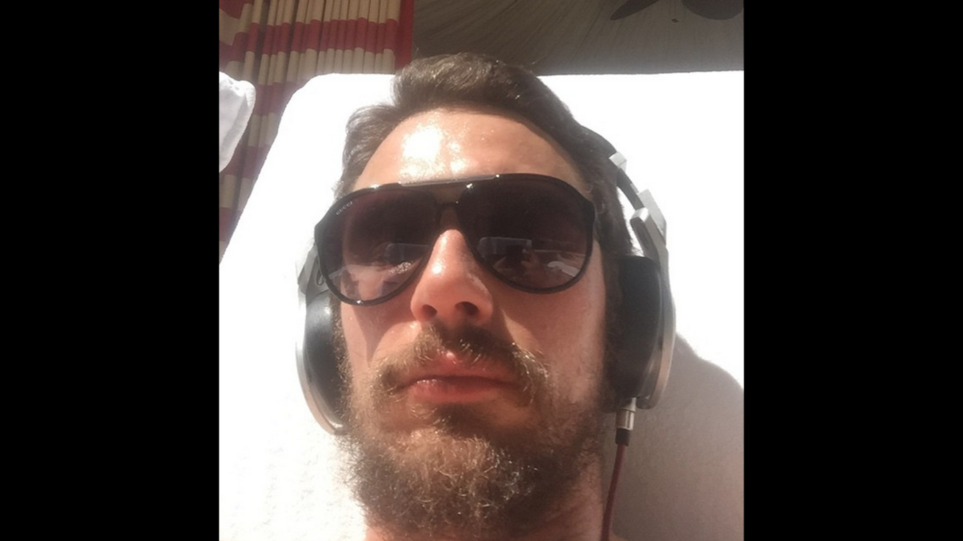 "Tanning with beard... Gucci life," said actor James Franco, who <a href="https://instagram.com/p/03XPKpS9Wl/?taken-by=jamesfrancotv" target="_blank" target="_blank">posted this selfie</a> on Monday, March 30.