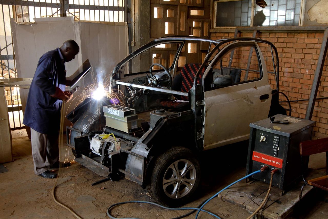 The "Kiira EV" was the first electric car built in Uganda. The project, which was mostly run by students, launched a proof of concept in 2011 and plans to produce its first commercial car by 2018. 