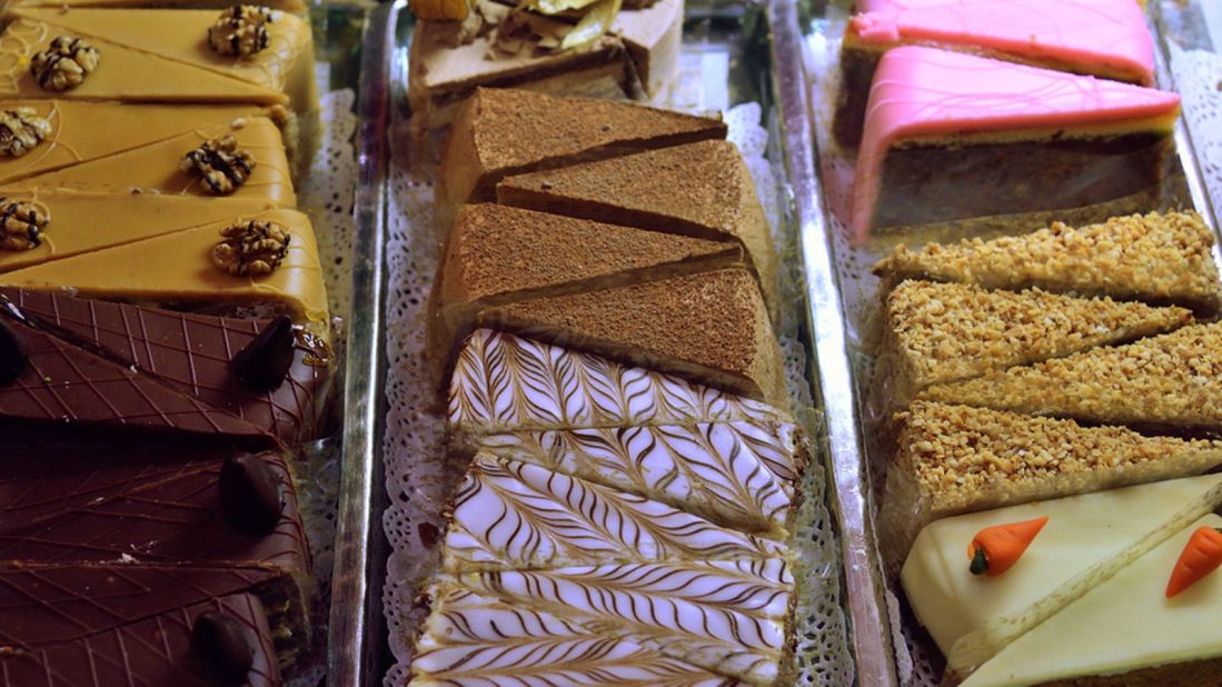 If you're looking at this someplace where it's not cool to drool, better look away now. Austrian cakes have no mercy when faced with weak-willed dieters.