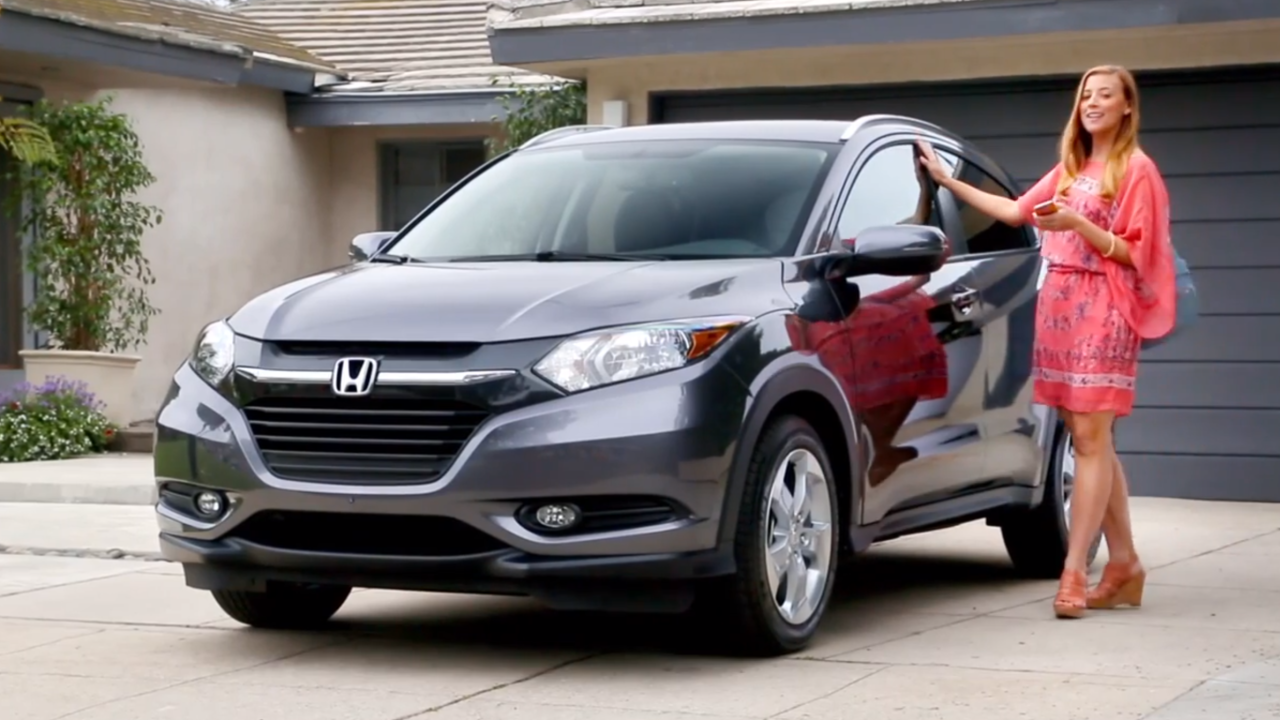 Honda posted a video advertising its <a href="http://automobiles.honda.com/hrvselfie/" target="_blank" target="_blank">"HR-V Selfie Edition,"</a> equipped with 10 interior and exterior cameras for more convenient self-portraits -- but not while the car is moving, of course.