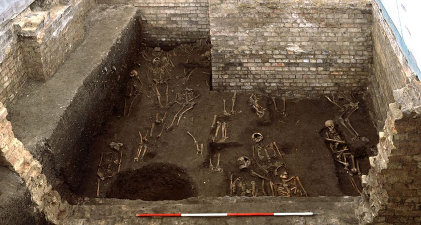 Around 1,300 people are believed to have been buried on the site between the early 13th to 15th centuries, according to research by the university's Department of Archaeology.