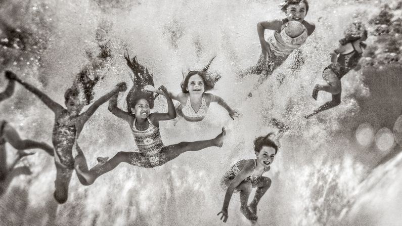 Parker shot this image while her best friend held her underwater. "My best friend and I played soccer together in college and coach together now," Parker said. "I want my girls to be like these girls that I grew up with in college."