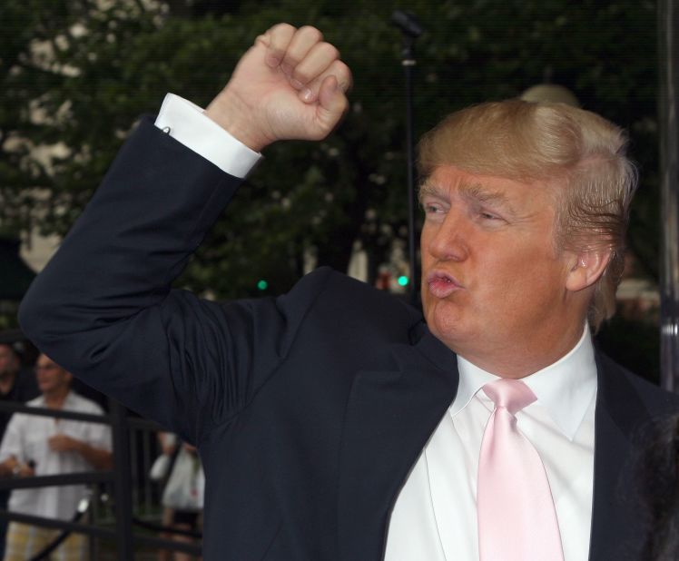 Trump attends the debut of a Lego replica of the Trump International Hotel & Tower Dubai on June 23, 2008, at Central Park in New York City.