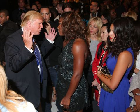 Trump and professional tennis player Serena Williams attend the Gucci cocktail party for the Foundation For the Advancement of Women Now at Gucci Fifth Avenue on September 16, 2009, in New York City.