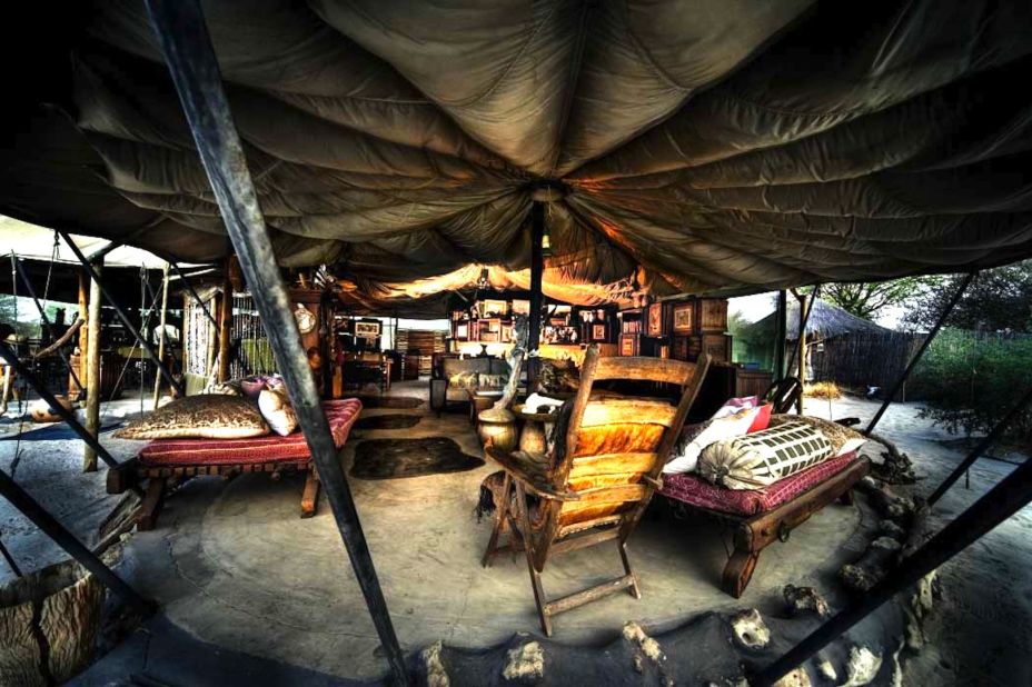 "This family-run lodge lies under a riverine canopy on the Boteti River, one of northern Botswana's so-called "miracle rivers." The lodge has the lightest of footprints -- its lounge roof is a parachute."