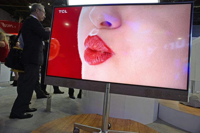 The TCL H9700 television with Quantum Dot color technology has impressed attendees at the Consumer Electronics Show in Las Vegas, in January 2015.