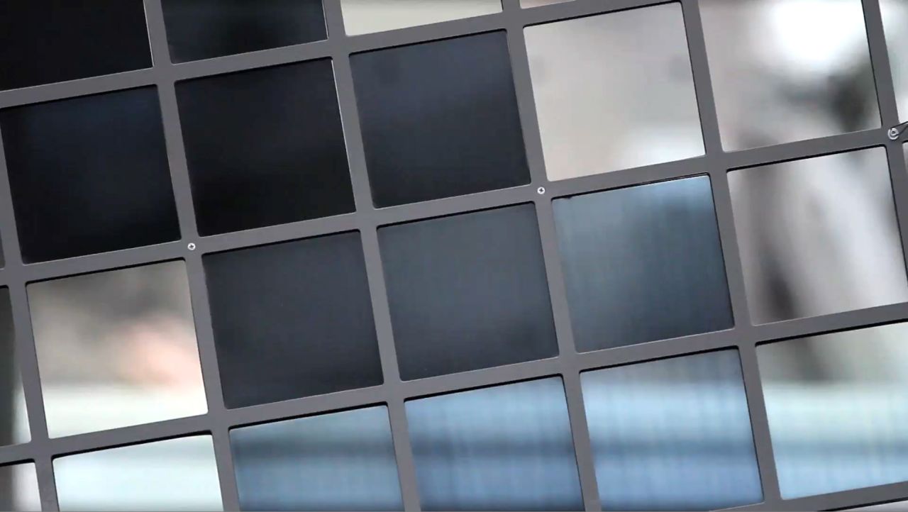 Artists <a href="http://www.sosolimited.com/work/patterned-by-nature/" target="_blank" target="_blank">Sosolimited</a> say the screen "cycles through twenty programs, ranging from clouds to rain drops to colonies of bacteria to flocking birds to geese to cuttlefish skin to pulsating black holes."