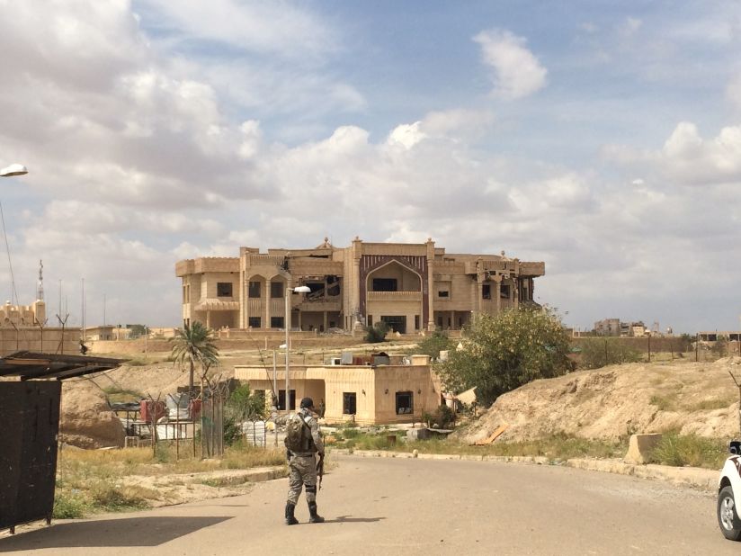 One of Hussein's palaces, which was bombed amid the fight to push ISIS out of the city.