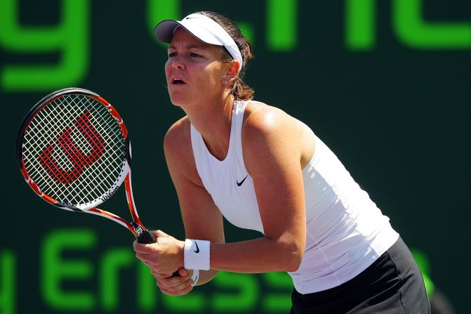 American Lindsay Davenport racked up 753 victories -- winning the U.S. Open, Wimbledon and the Australian Open before retiring and becoming a presenter.