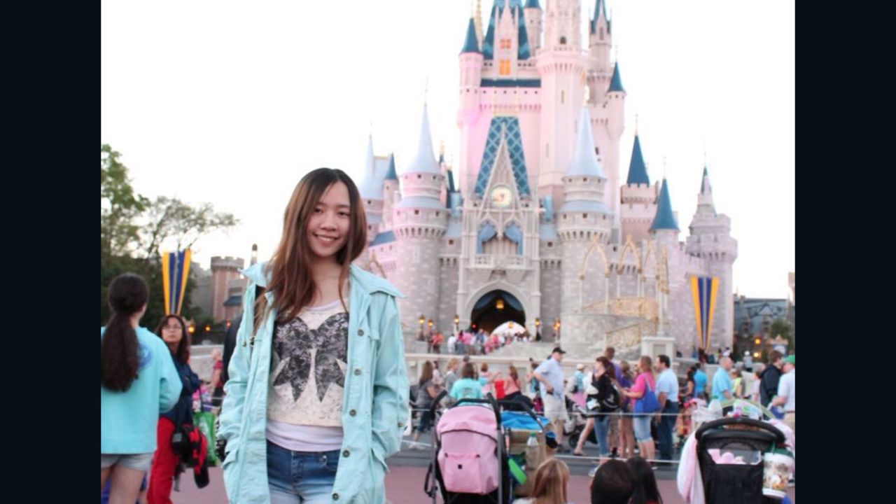 Tong visited Disney World in Orlando while on a break from school last year.