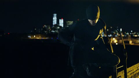 Charlie Cox portrays Daredevil in the Netflix series.