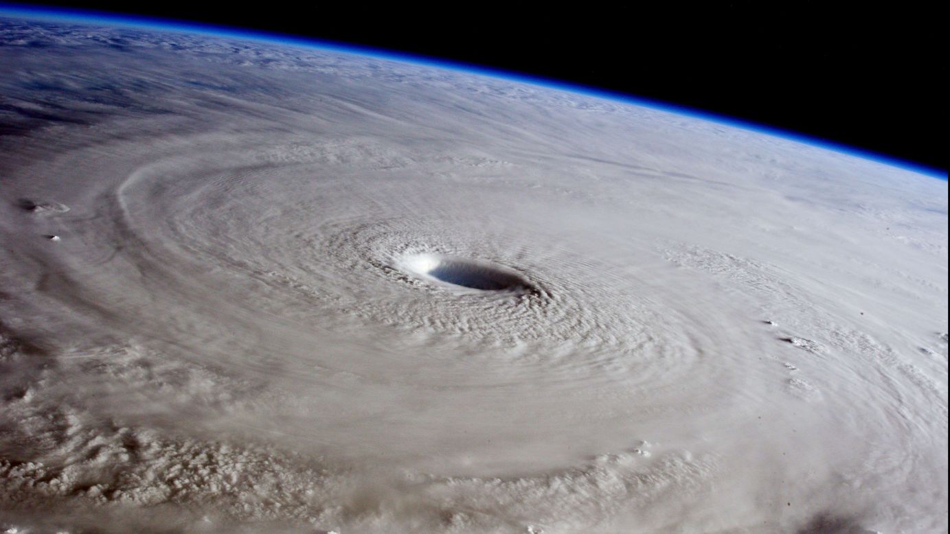 The eye of <a href="http://www.cnn.com/2015/04/01/asia/super-typhoon-maysak/" target="_blank">Super Typhoon Maysak</a> was photographed from the International Space Station on Tuesday, March 31. The storm was churning over the Pacific Ocean, days away from a possible direct hit on the Philippines. 