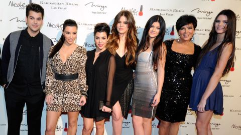 The Kardashian family has made a name for themselves through their namesake reality show, "Keeping Up with the Kardashians." Pictured, from left, television personalities Rob Kardashian, Kim Kardashian, Kourtney Kardashian, Khloe Kardashian, Kylie Jenner, mom Kris Jenner and Kendall Jenner. 