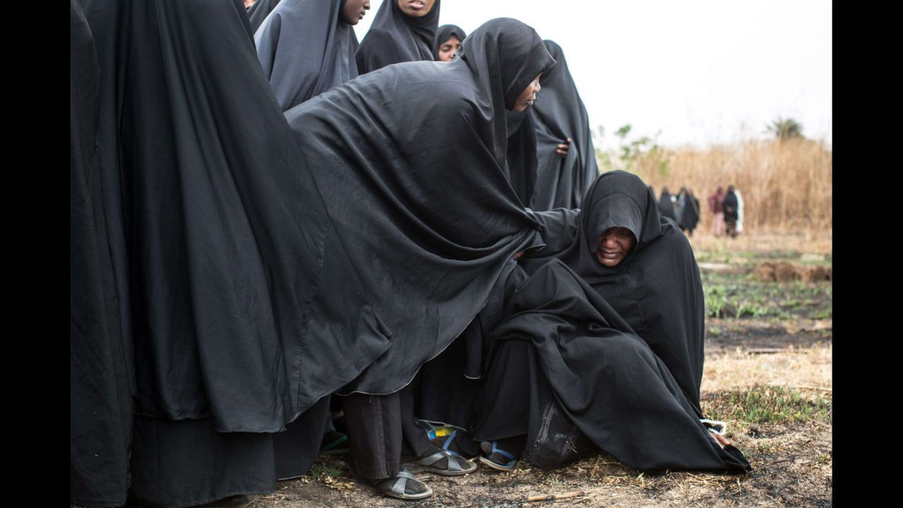 A woman cries in Kaduna, Nigeria, as she attends the funeral of Omar Abdul Bakar on Tuesday, March 31. Bakar, a 20-year-old student, was killed the day before when soldiers shot into a crowd of young men on the side of the road, according to <a href="http://www.washingtonpost.com/world/us-britain-fear-possible-political-interference-in-nigerian-election/2015/03/30/5368112a-d660-11e4-bf0b-f648b95a6488_story.html" target="_blank" target="_blank">The Washington Post.</a>