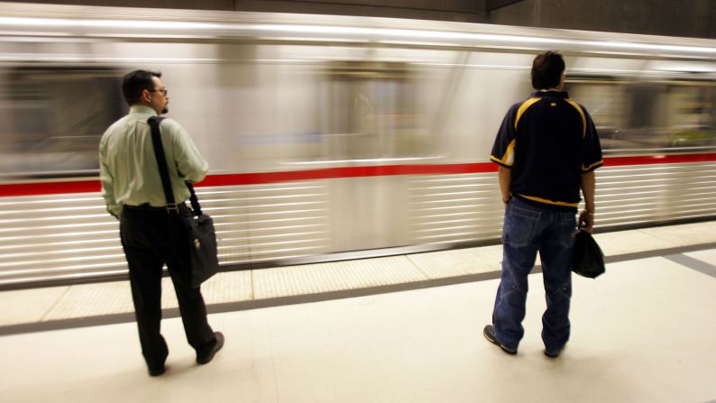 Slumped over on the train during your commute? It can cause neck and back pain.