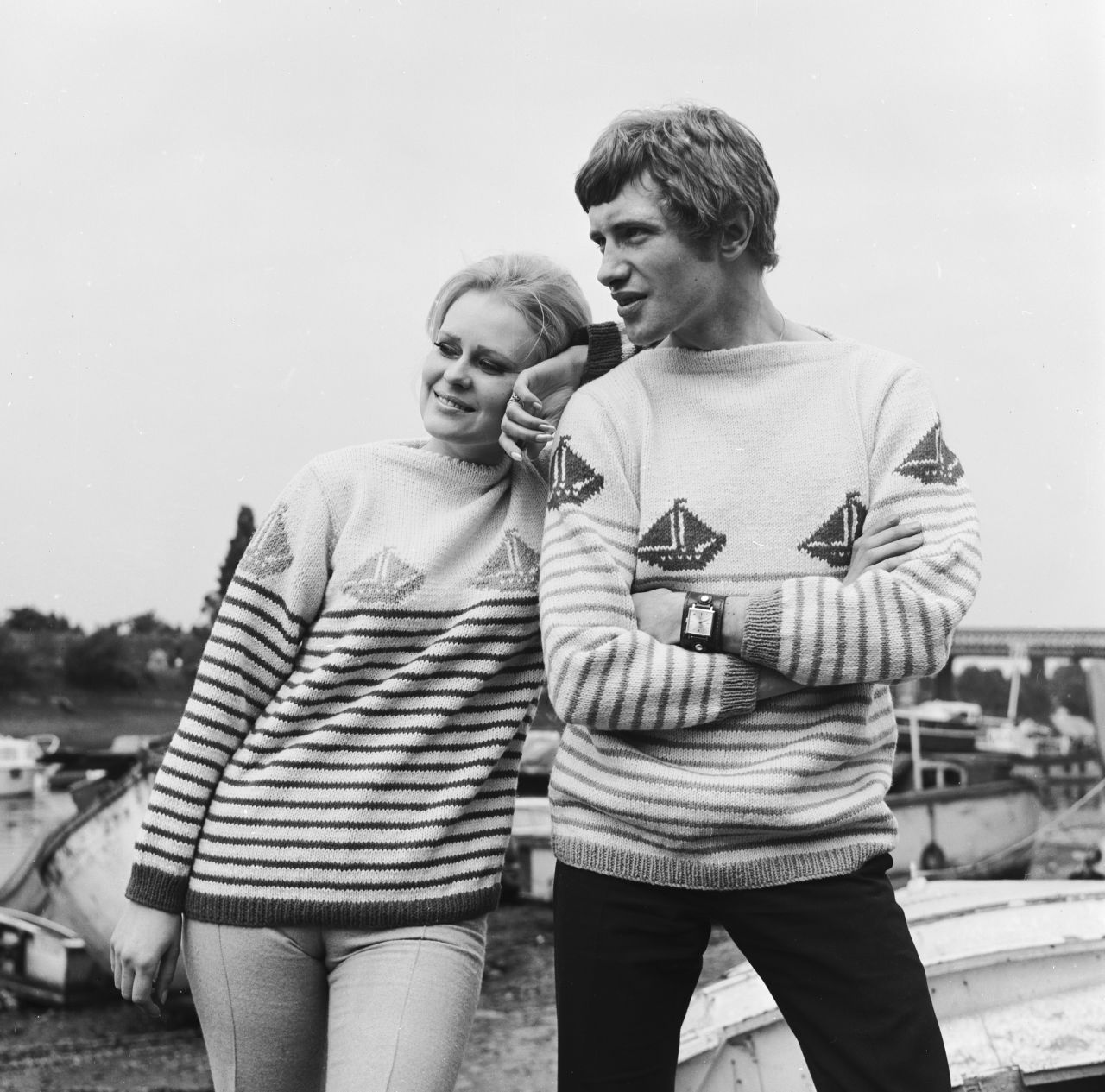 "A lot of nautical looks are from men's items that have crossed over into women's wear," said Butchart.<br />"But then there are also unisex items like the peacoat, dufflecoat, and stripes."<br />Male or female, who isn't on board with these 1968 knitted sweaters adorned with boats? 