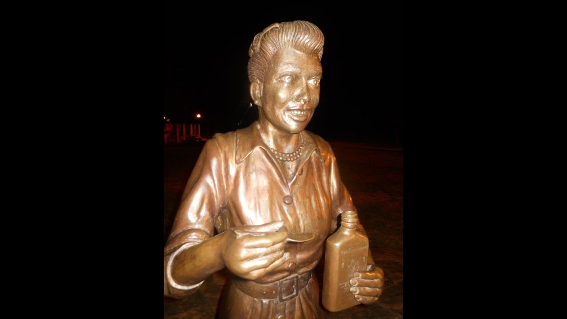 Some residents of Celoron, New York, would like this statue replaced with one that more closely resembles Lucille Ball. 